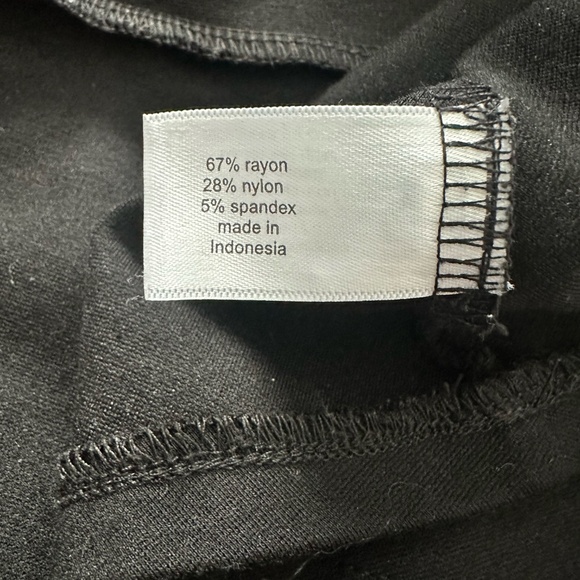 Lane Bryant Black Peplin Top with Decorative Straps - Picture 7 of 7